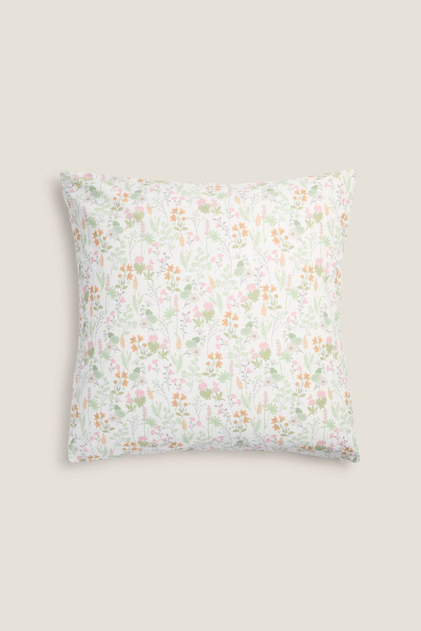 Womensecret Floral cotton cushion cover bézs