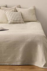 Textura Couvre-lit jacquard 100% coton nude