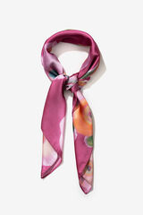 Vilanova Floral Satin-Finish Bandana Roze