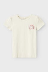 Womensecret T-Shirt Mädchen 3-D-Detail Weiß