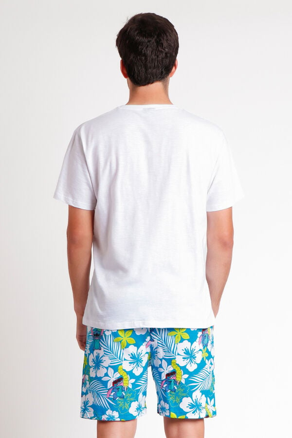 Womensecret DISNEY Lilo & Stitch short-sleeved pyjamas for men blanc