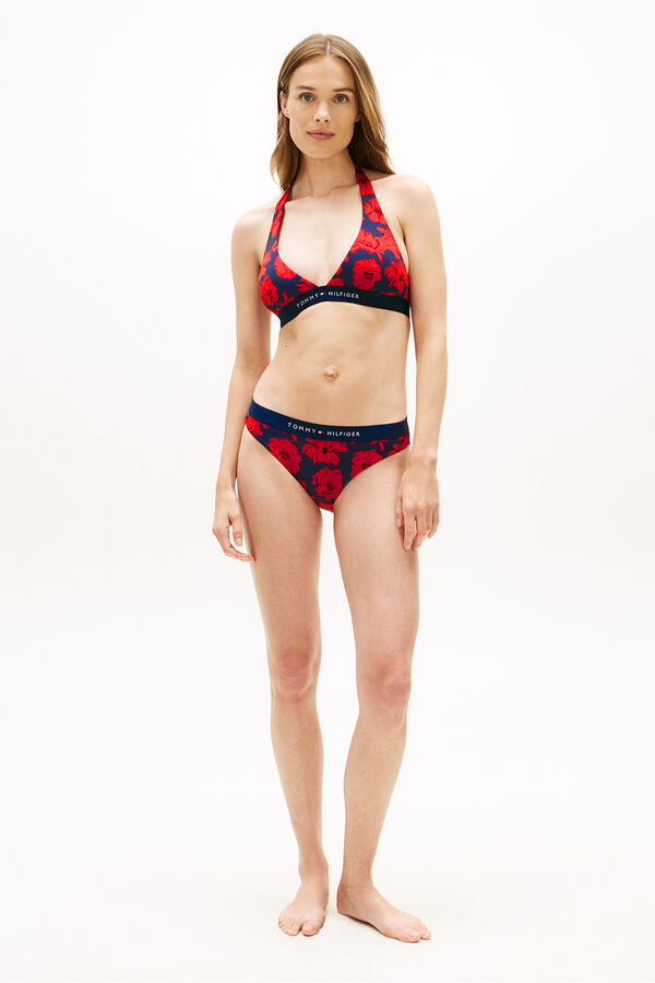Tommy Hilfiger Top bikini tipo halter estampado floral estampado