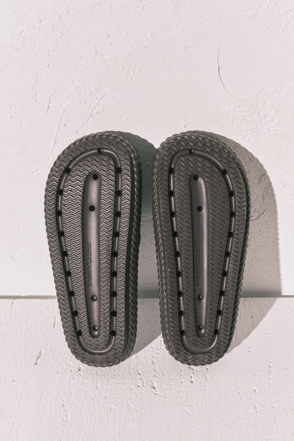 Women'secret Brown platform sandals nude