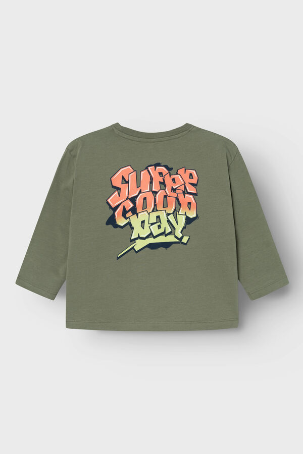 Womensecret Boy's 'Super good day' t-shirt vert