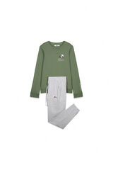 Women'secret Green cotton long pyjamas red