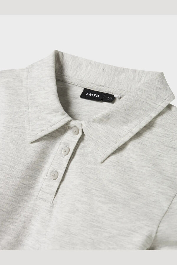 Lmtd Polo manches longues col classique et boutons gris