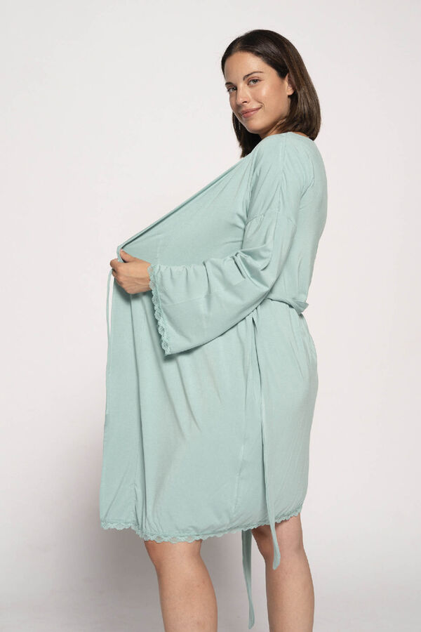 Womensecret Maternity robe with matching lace Blau