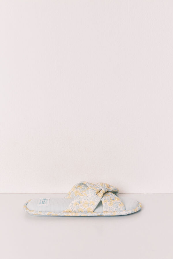 Women'secret Floral knot slippers printed