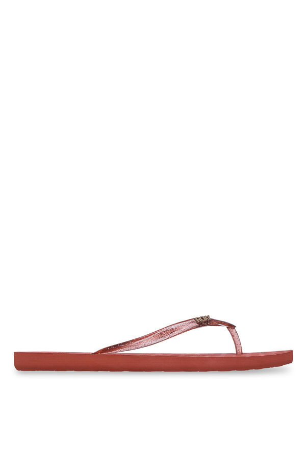 Roxy Chanclas detalle logo tira brillo naranja