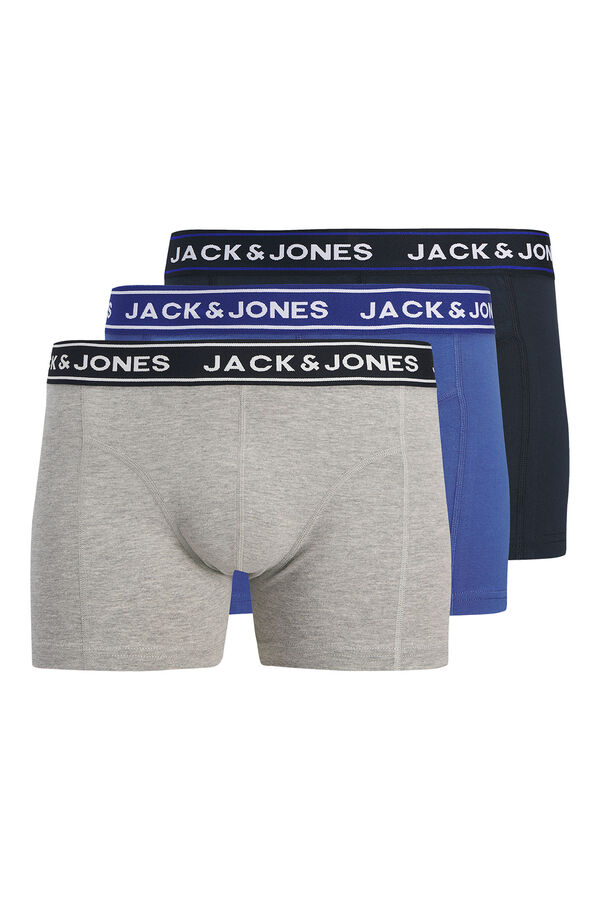 Jack & Jones Pack 3 b&oacute;xer combinado logo azul