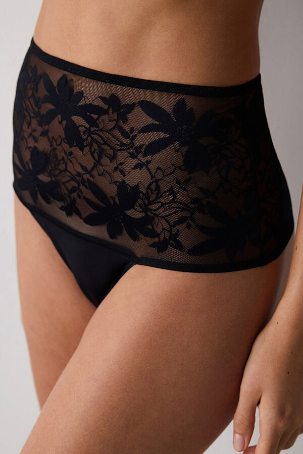 Penti Calcinha alta preto