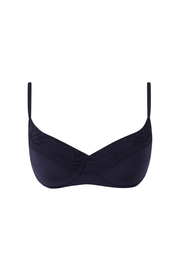 Womensecret Sujetador clásico BEAUTIFUL microfibra azul oscuro azul