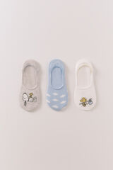 Women'secret Pack of 3 no-show socks printed