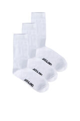 Jack & Jones Pack 3 calcetines deportivos blanco