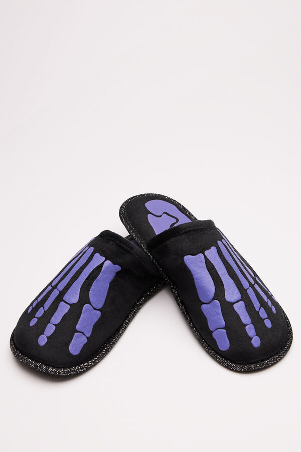 Womensecret Skeleton slippers  black
