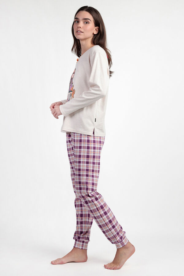 Admas Pijama xadrez Be Kind To All Creatures SANTORO GORJUSS bege