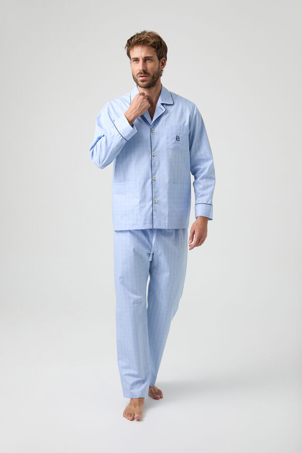 Kiff-Kiff Pijama Kiff Kiff 100% Algod&oacute;n Cuadros azul