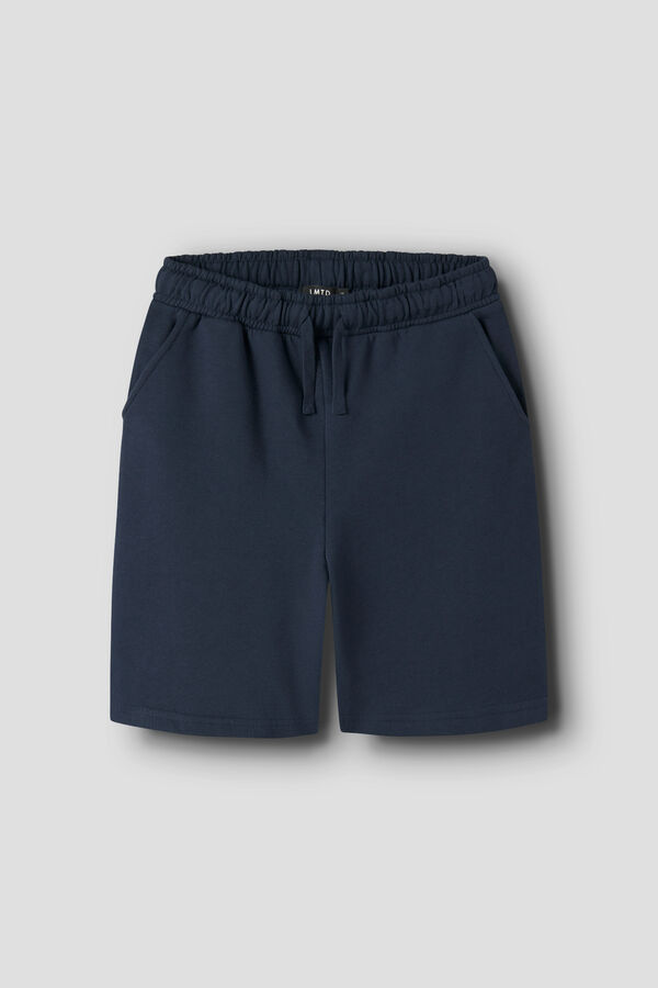 Lmtd Bermuda felpa cinturilla el&aacute;stica y ajuste interior azul