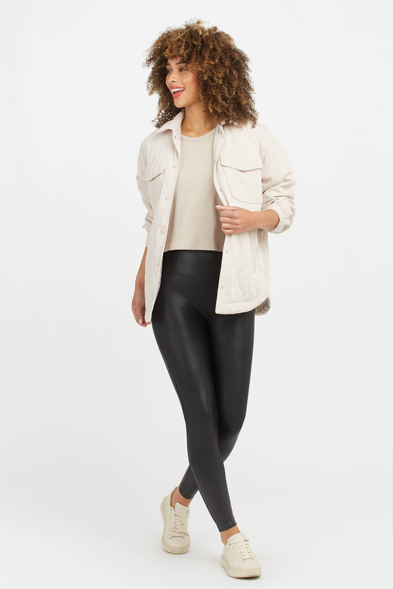 Spanx Shaping-Leggings Lederoptik Spanx