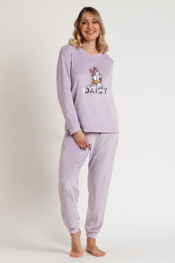Admas Pijama Mujer Terciopelo Daisy Sweet morado/lila