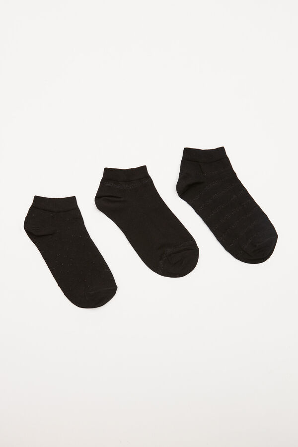 Womensecret Lot 3 chaussettes noires lurex noir