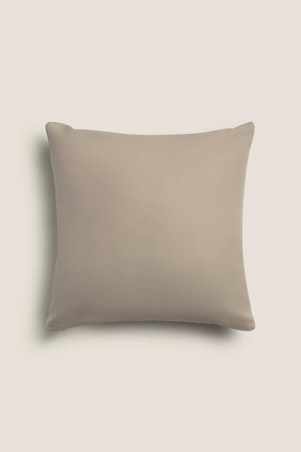 Womensecret Two-tone percale cotton cushion cover brown