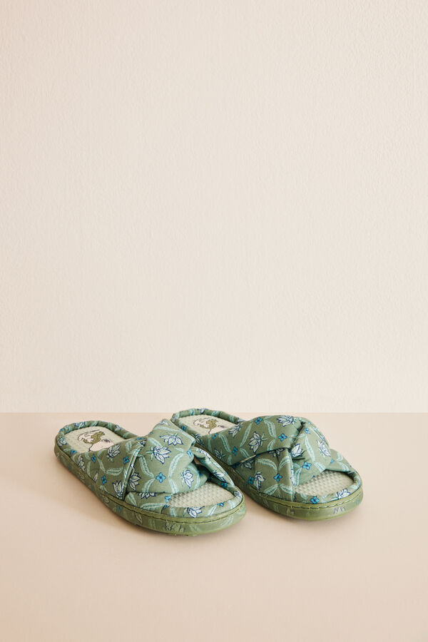 Womensecret Khaki Miffy knot-front slippers Kaki