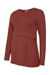 Mamalicious Long sleeve breastfeeding T-shirt red