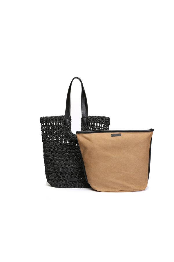 Abbacino  Capazo rafia negro negro
