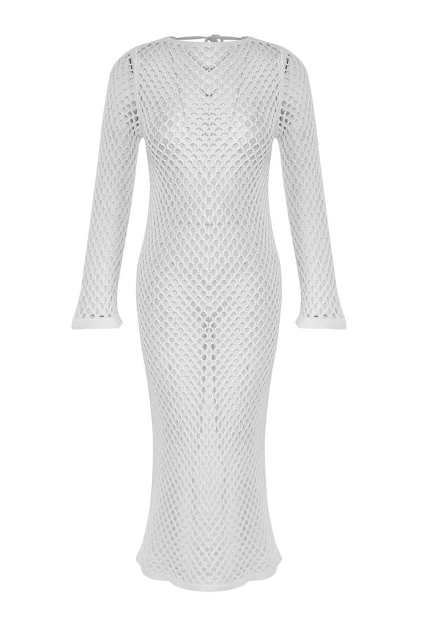 Trendyol Long sleeve bodycon maxi dress Naturwei&szlig;