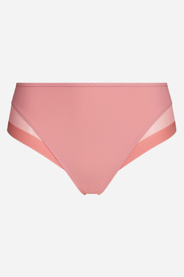 DIM Microfibre and mesh classic panty pink