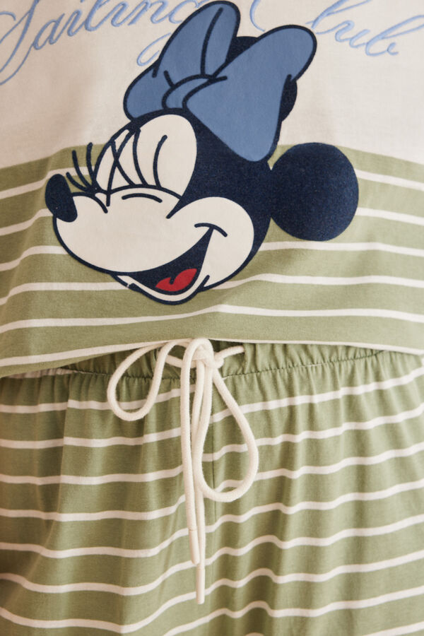 Womensecret Pyjama 100 % Baumwolle Minnie Mouse Grün