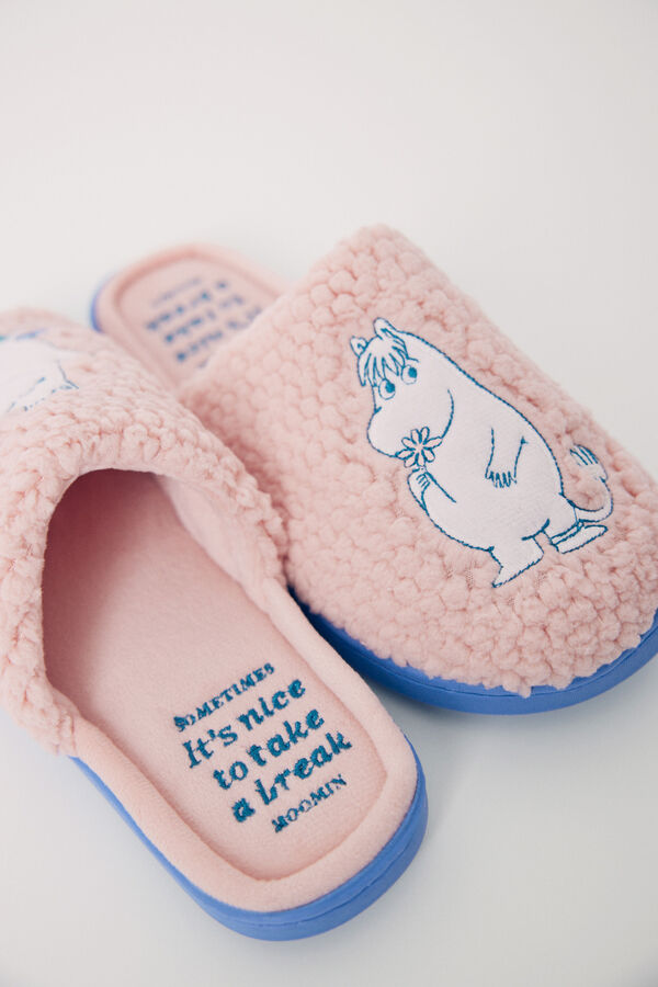 Womensecret Moomin pink textured house slipper pink