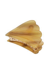 Pieces Marble-effect hair clip brown