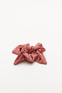 Womensecret Red Indian-inspired print square scrunchie pink