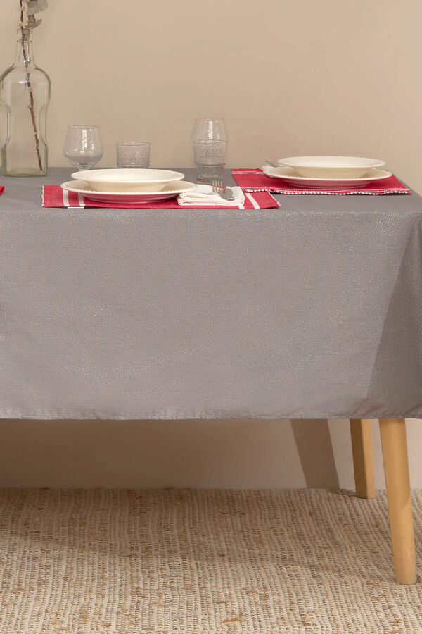 Womensecret Glossy stain-resistant tablecloth 140 x 300 cm. Siva