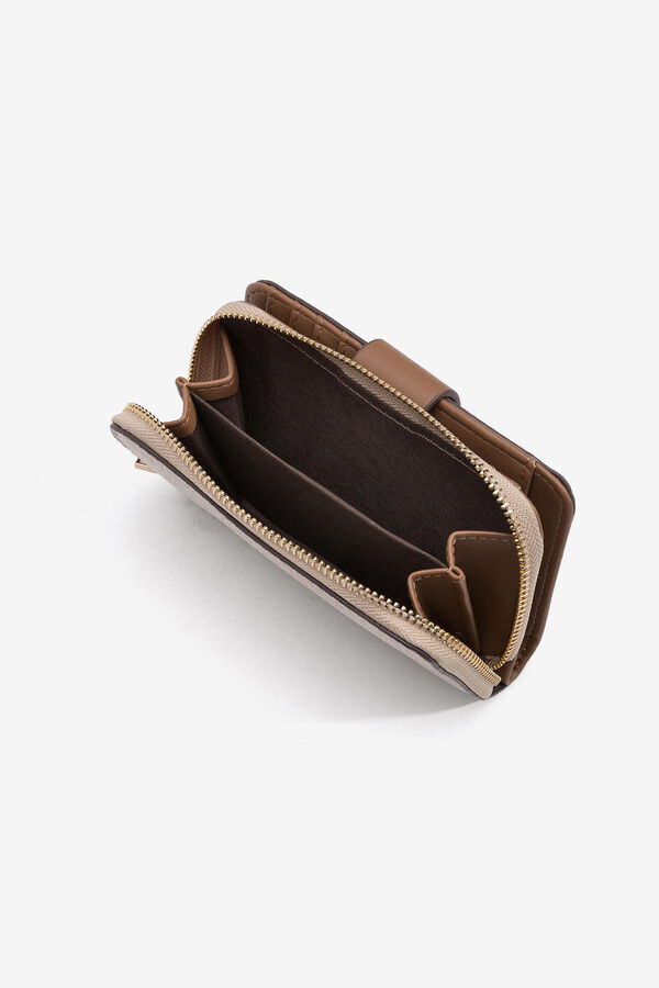 Vilanova Monedero con Textura Tejida en Relieve beige