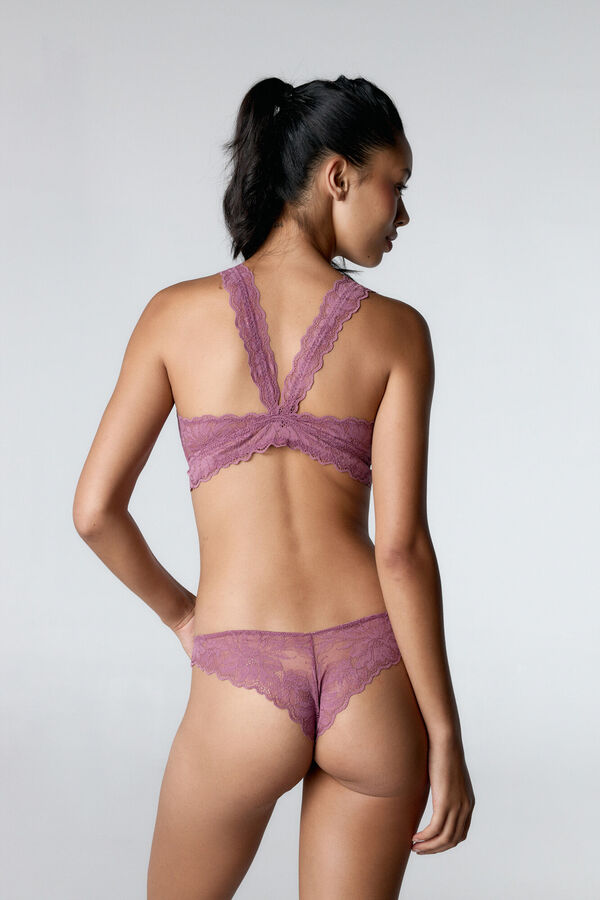 Black Limba Tulipwood halterneck bra Salma pink
