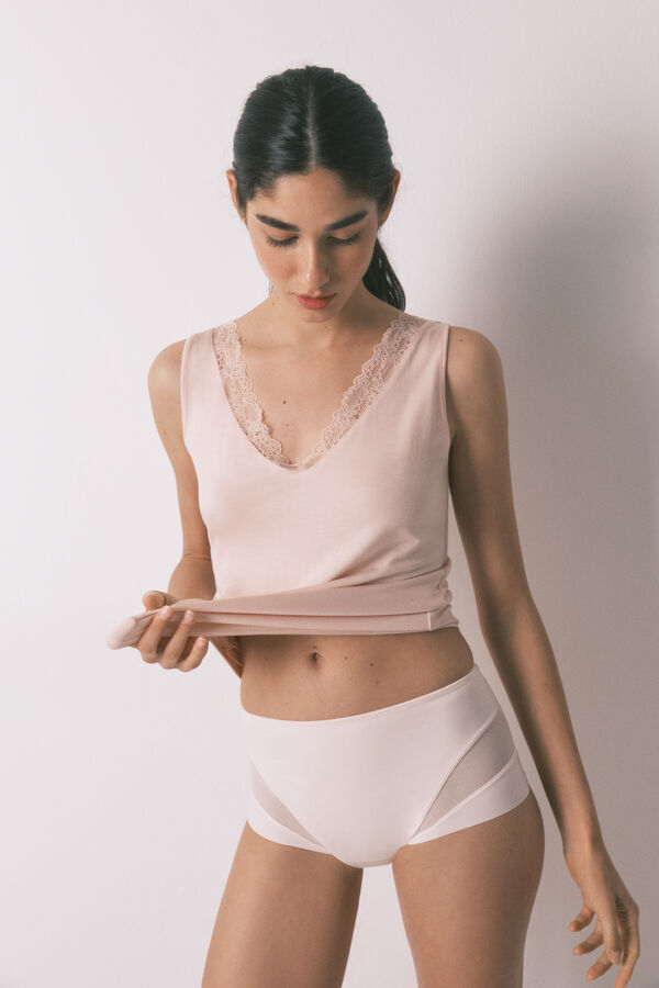 Women'secret Pink high-waist shaping panty pink