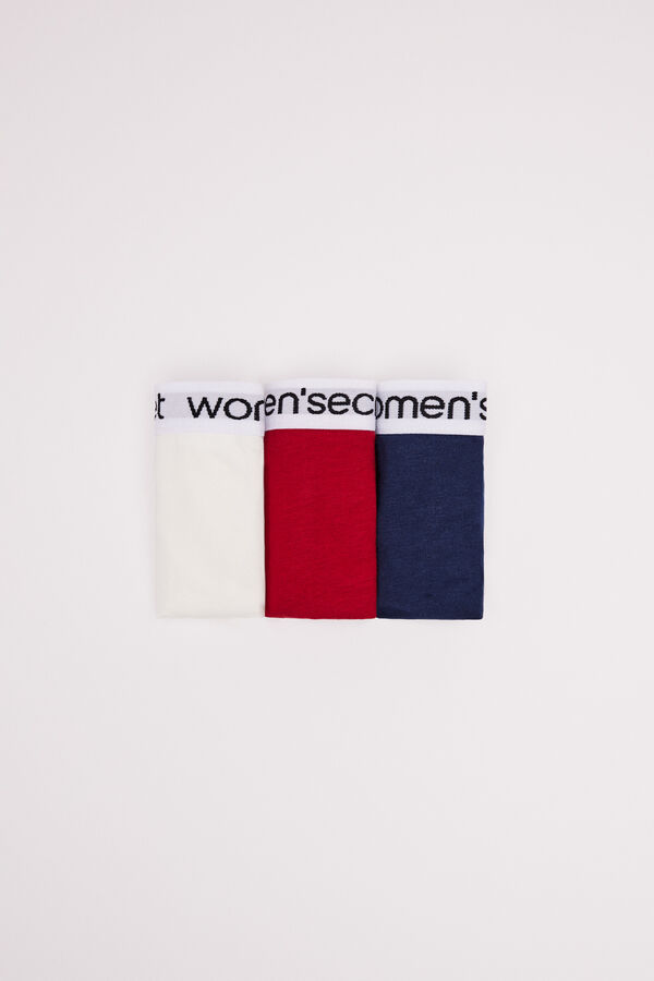 Womensecret Pakiranje od 3 komada brazilskih pamučnih gaćica s logotipom  S uzorkom