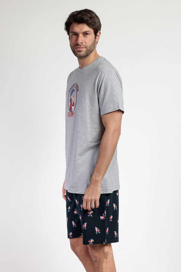 Admas Grumpy trouble maker Disney short pajamas Grau