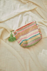 Calma House Catur braided vanity case 11x18 pink