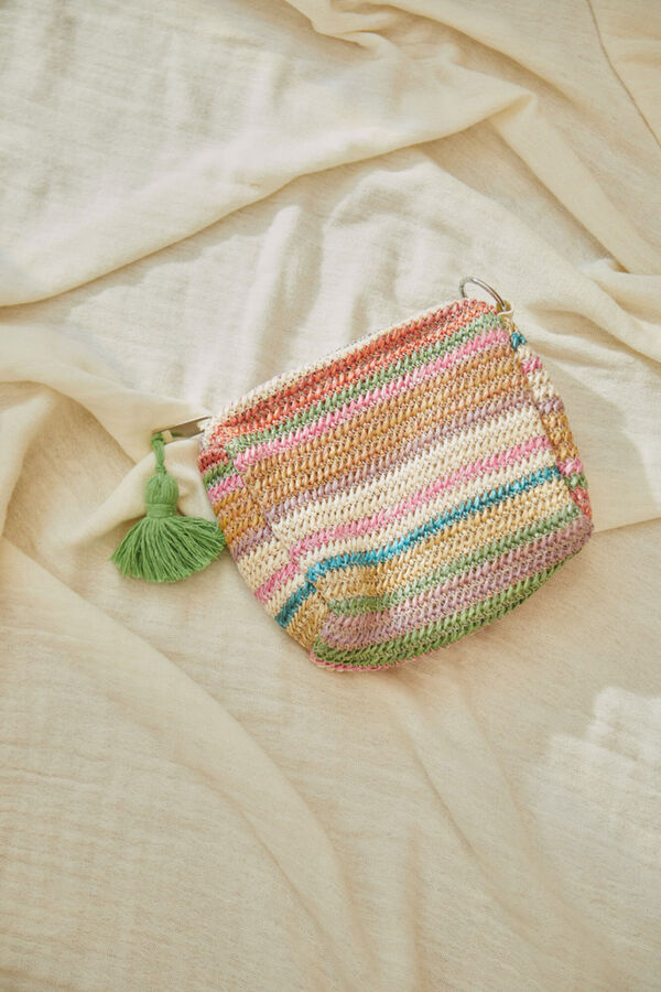 Calma House Catur braided vanity case 11x18 pink