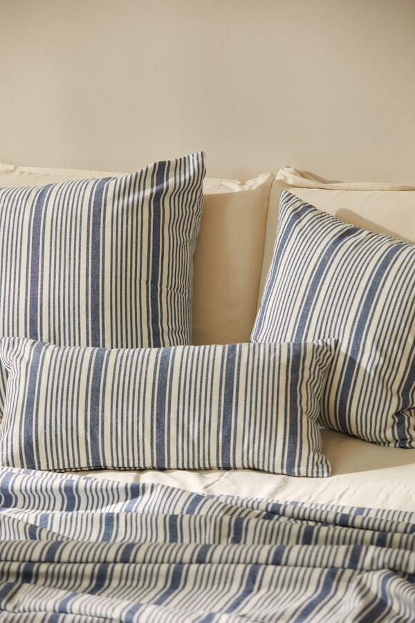 Calma House Haiti blau Streifen Kissenbezug Blau