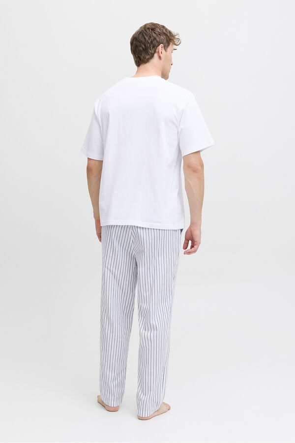 Jack & Jones Striped long pyjama set white