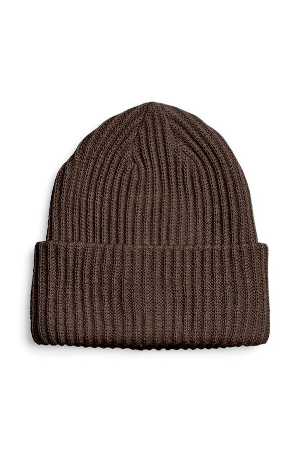 Pieces Gorro de punto marr&oacute;n