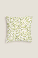 Womensecret Leaf print cotton cushion cover zöld