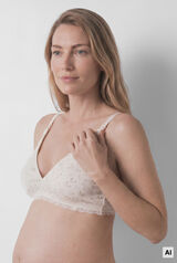 Women'secret Floral print halterneck maternity bra FANTASTIC beige