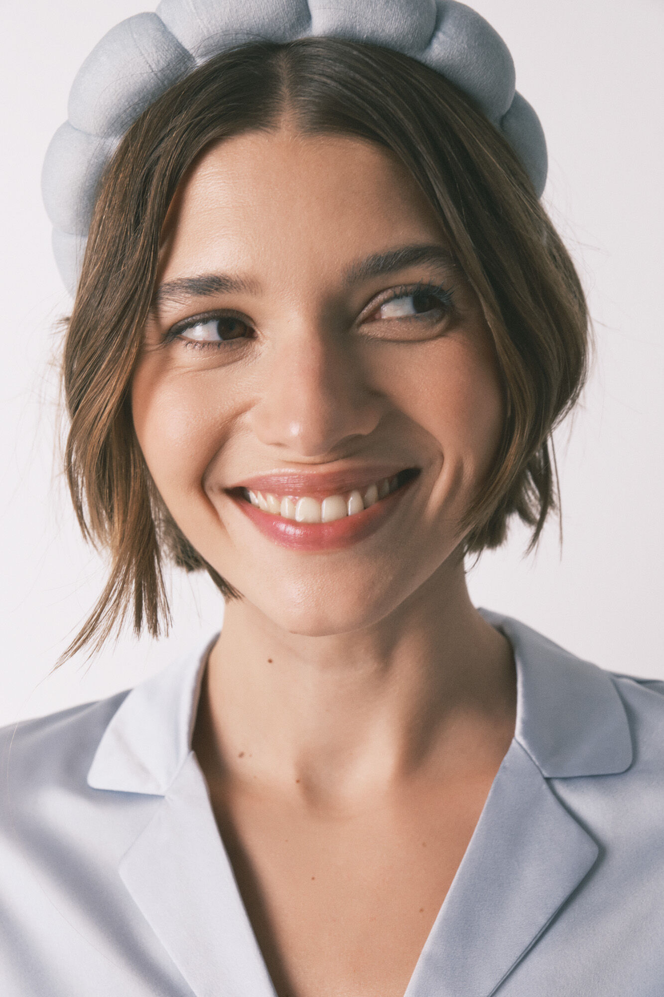 Women'secret Blue puffer velvet headband