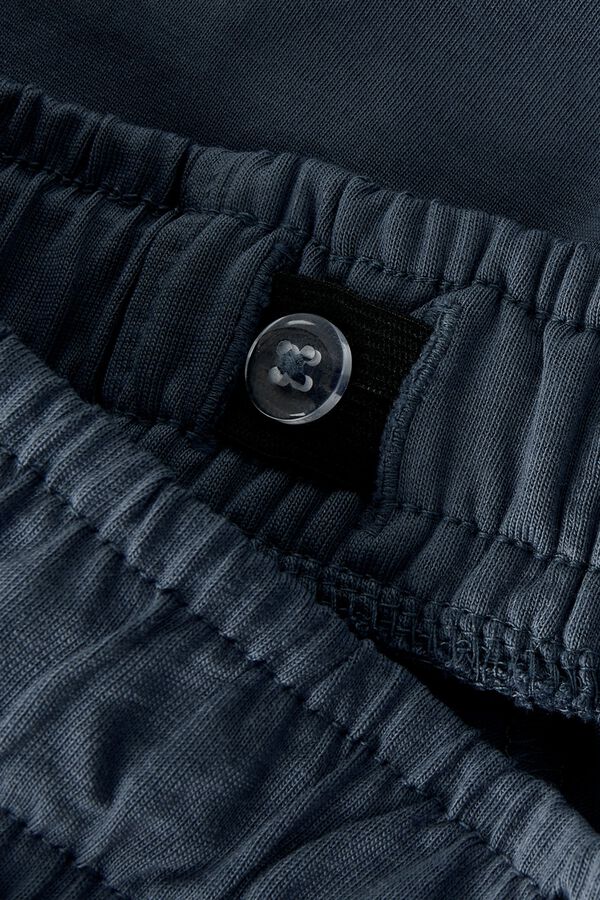 Name it Kinder-Baumwoll-Shorts mit Kordelzug Blau